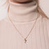 Shark Tooth Infinity Clasp Necklace by Lauren Howe | .925 Sterling Gold Vermeil | Crystal